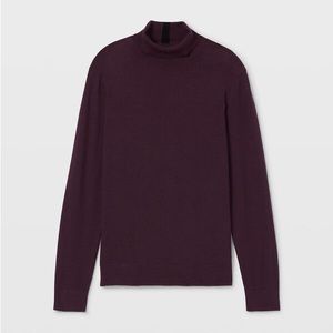 Plum Merino Wool Turtleneck